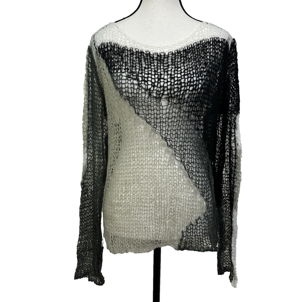 Jaded London Shrunken Abstract Knit Sweater S Cyber Y2K Grunge Fairycore NWT